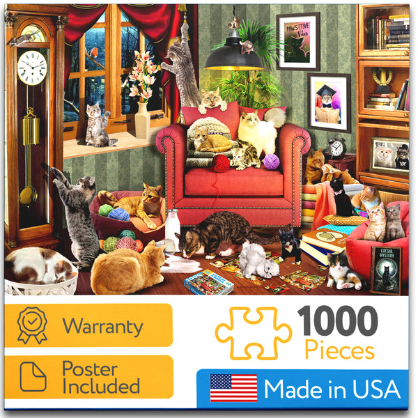 Cats in a Room - 1000-PIECE JIGSAW PUZZLES
